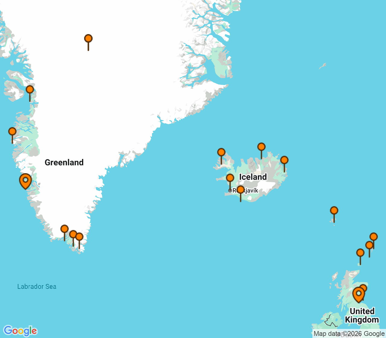 Harta itinerariu Croaziera 2028 - Europa de Nord (Edinburgh (Leith), Scotia) - Silversea Cruises - Silver Wind - 24 nopti
