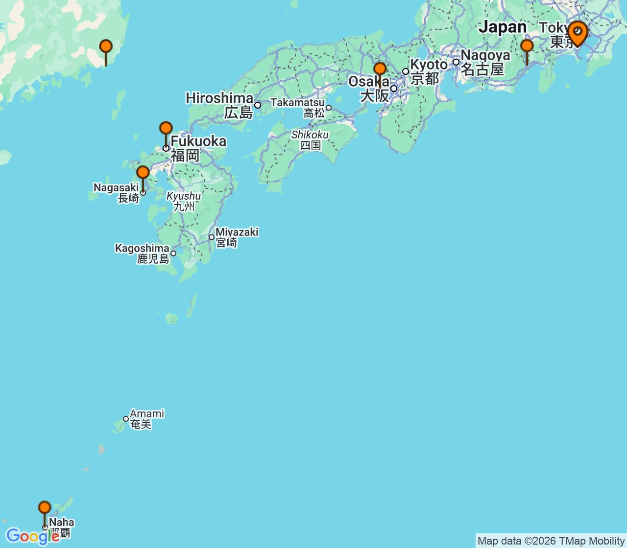 Harta itinerariu Croaziera 2029 - Asia (Orientul Indepartat) (Tokyo (Yokohama), Japonia) - Celebrity Cruises - Celebrity Millennium - 12 nopti