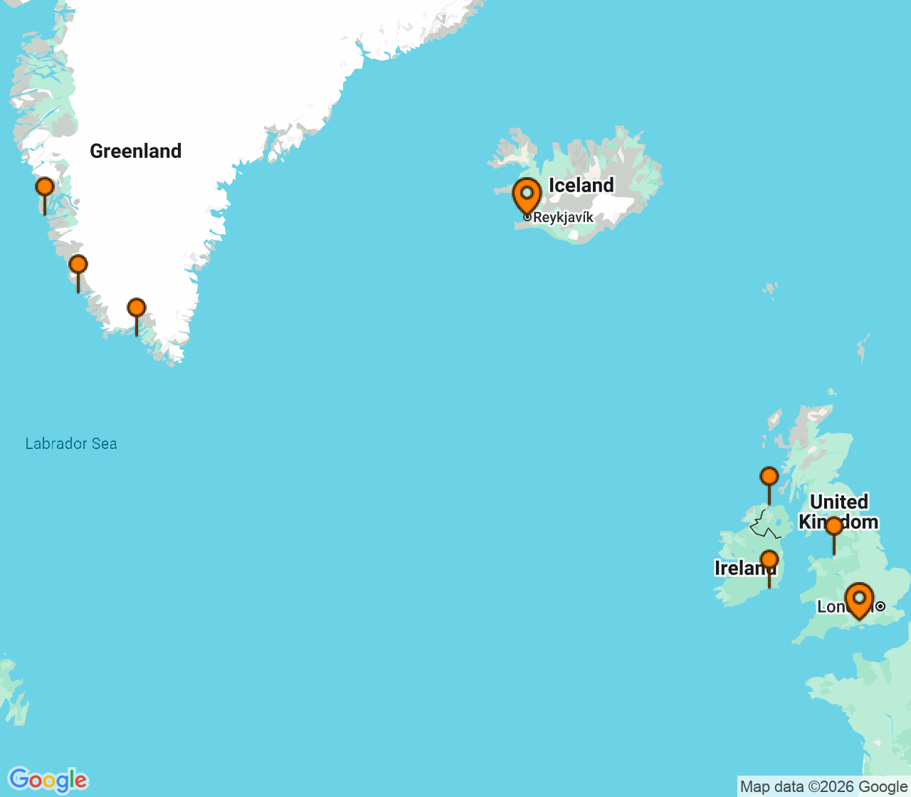 Harta itinerariu Croaziera 2028 - Grand Voyage si Tematice (Southampton, Anglia) - Regent Seven Seas Cruises - Seven Seas Mariner - 14 nopti