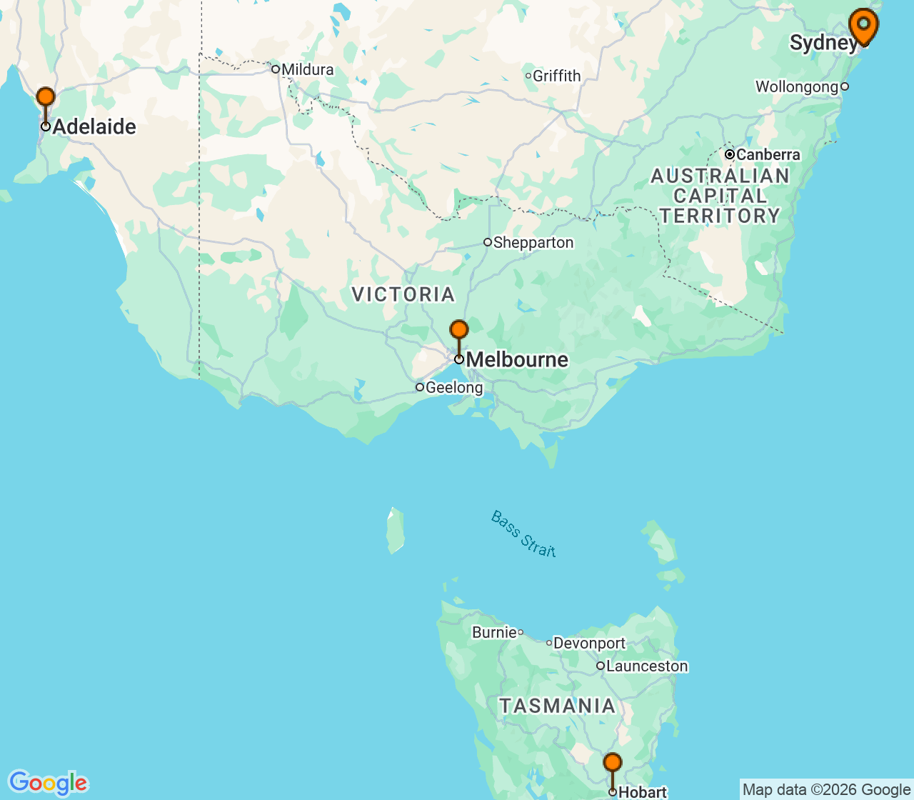 Harta itinerariu Croaziera 2029 - Australia si Noua Zeelanda (Sydney, Australia) - Celebrity Cruises - Celebrity Edge - 9 nopti