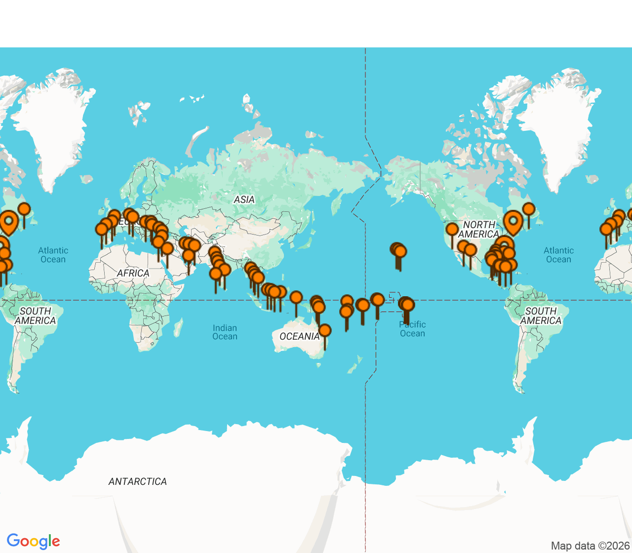 Harta itinerariu Croaziera 2027 - Grand Voyage si Tematice (Miami, FL) - Regent Seven Seas Cruises - Seven Seas Splendor - 141 nopti