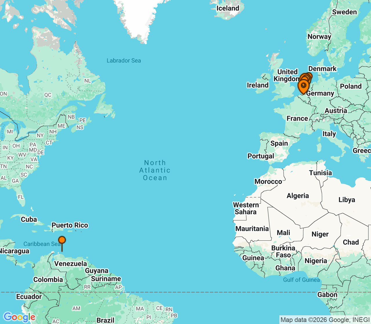 Harta itinerariu Croaziera 2028 - Europa de Nord (Amsterdam, Olanda) - Uniworld River Cruises - S.S. Clara - 7 nopti