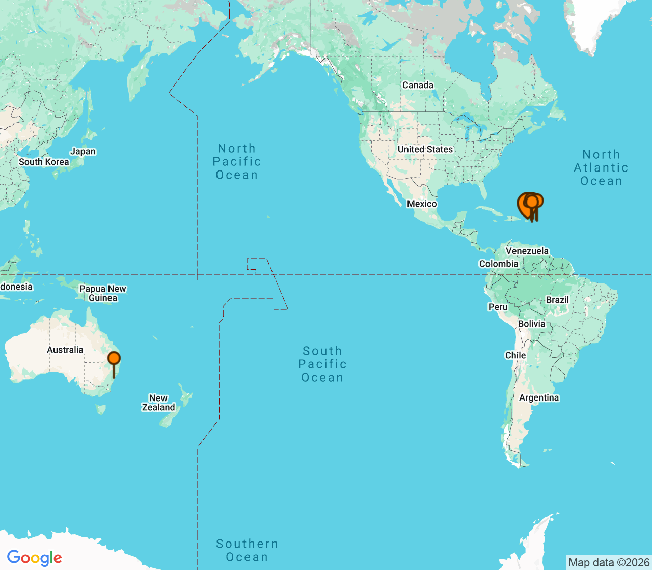 Harta itinerariu Croaziera 2027 - Caraibe si America Centrala (San Juan, Puerto Rico) - SeaDream Yacht Club - SeaDream I - 7 nopti