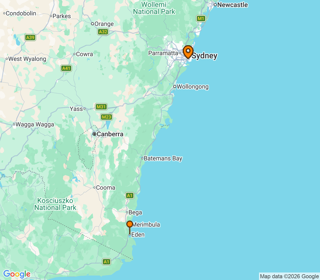 Harta itinerariu Croaziera 2027 - Australia si Noua Zeelanda (Sydney, Australia) - Princess Cruises - Royal Princess - 3 nopti