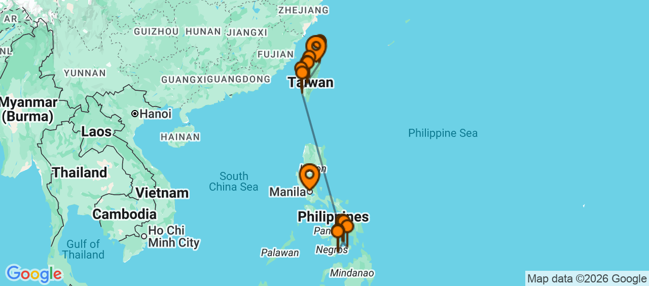 dal travel Taiwan – Filipine